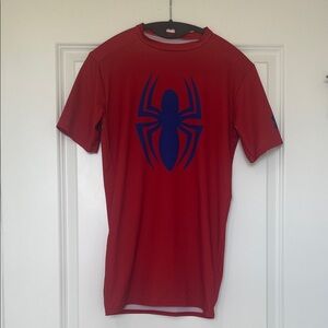 Under Armour Compression Heat Gear Short Sleeve Shirt Marvel Spider-Man Graphic